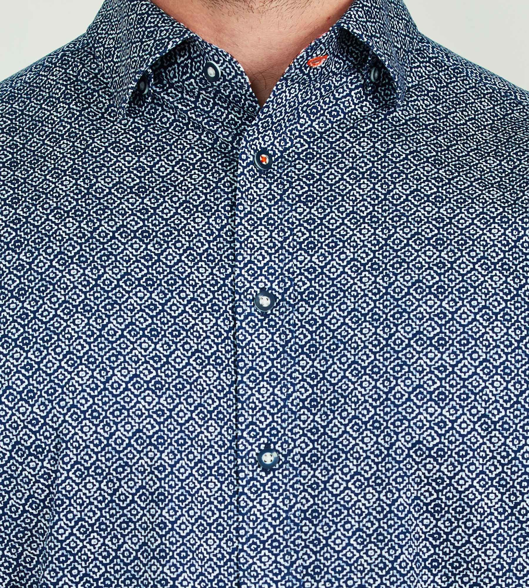 360° Stretch Geo Print Short Sleeve Sport Shirt sold by George Richards product image thumbnail 2