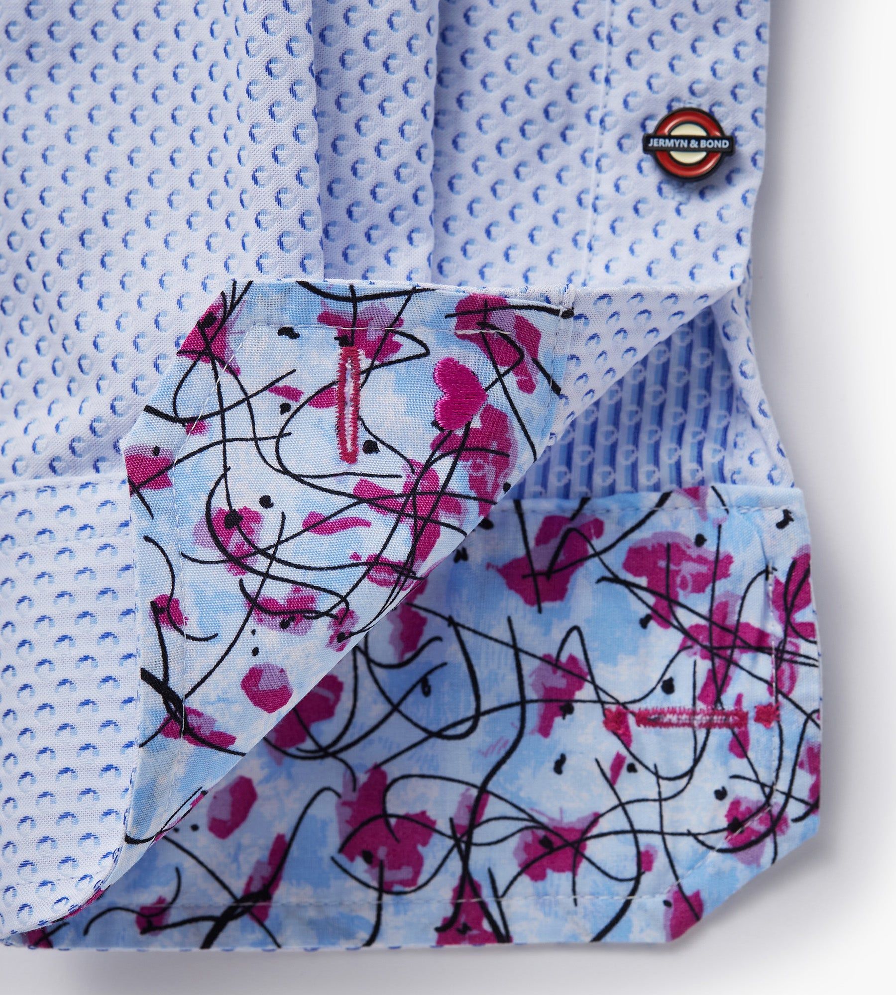 Modern Fit Non-Iron Textured Double-Collar Dress Shirt sold by George Richards product image thumbnail 2