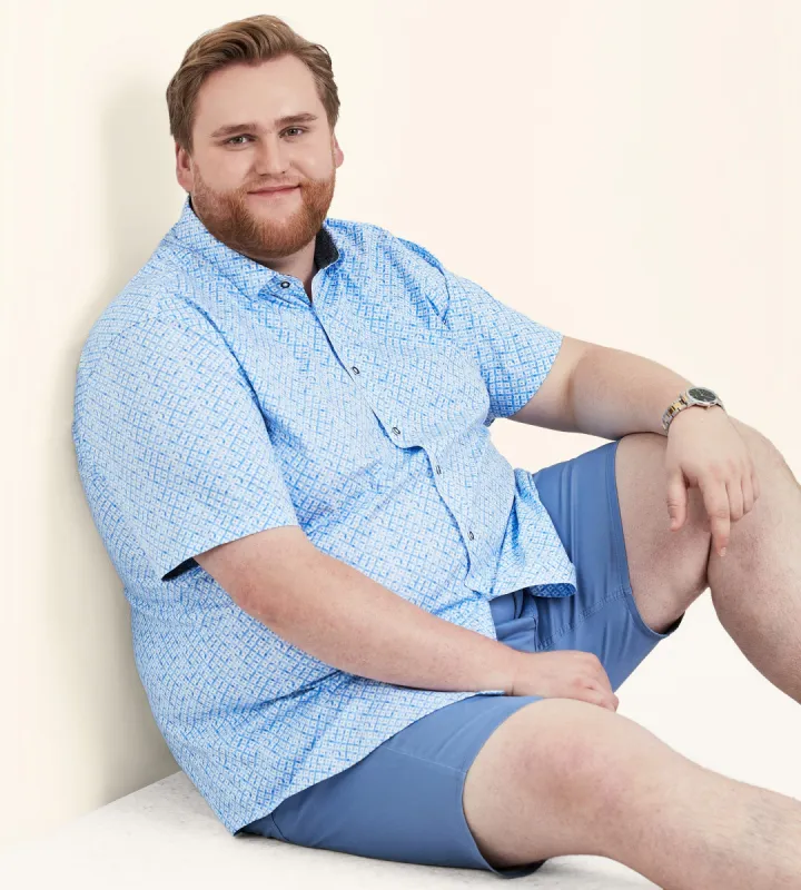 360° Stretch Geo Short Sleeve Sport Shirt sold by George Richards