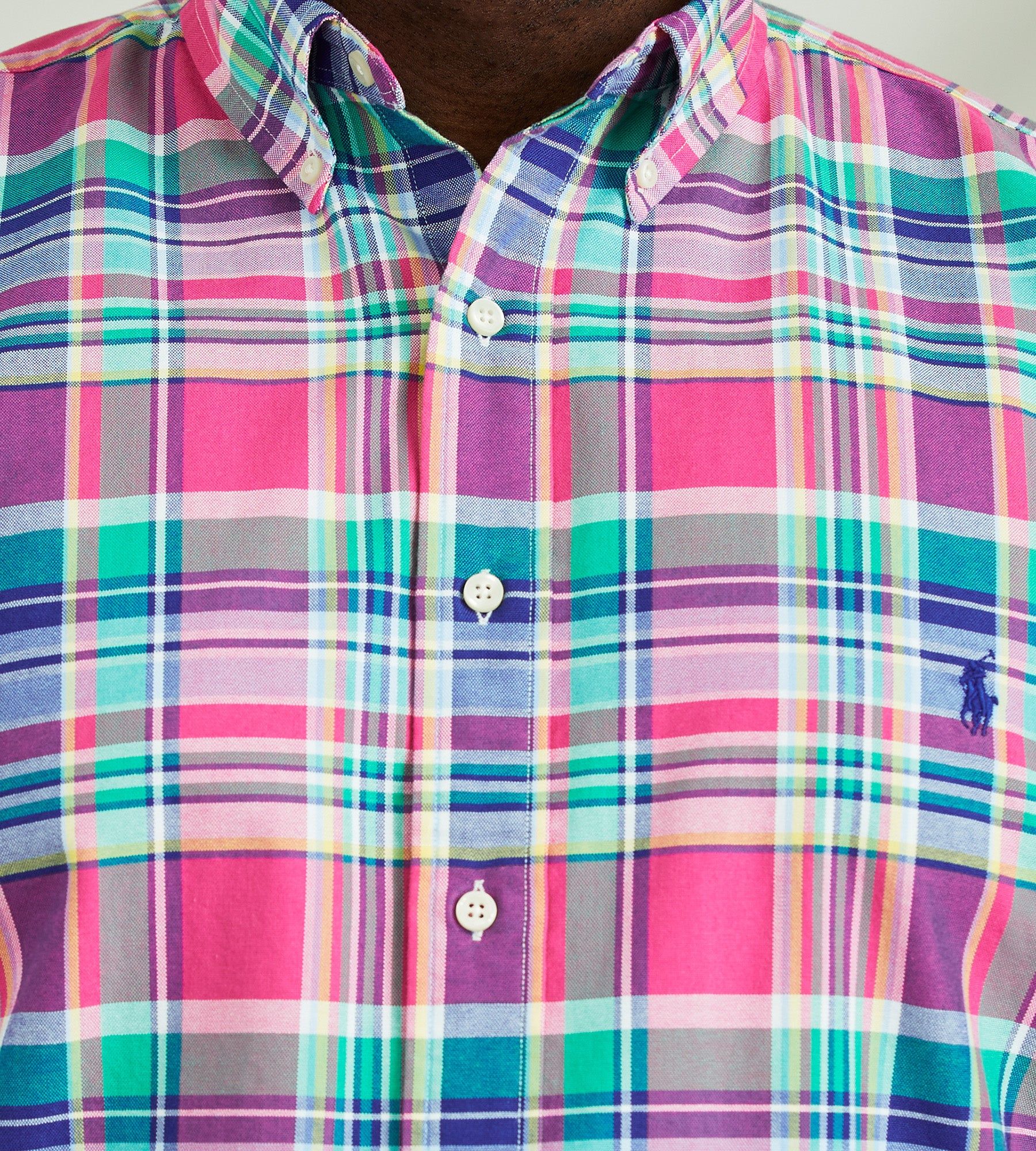 Plaid Oxford Short Sleeve Sport Shirt sold by George Richards product image thumbnail 2