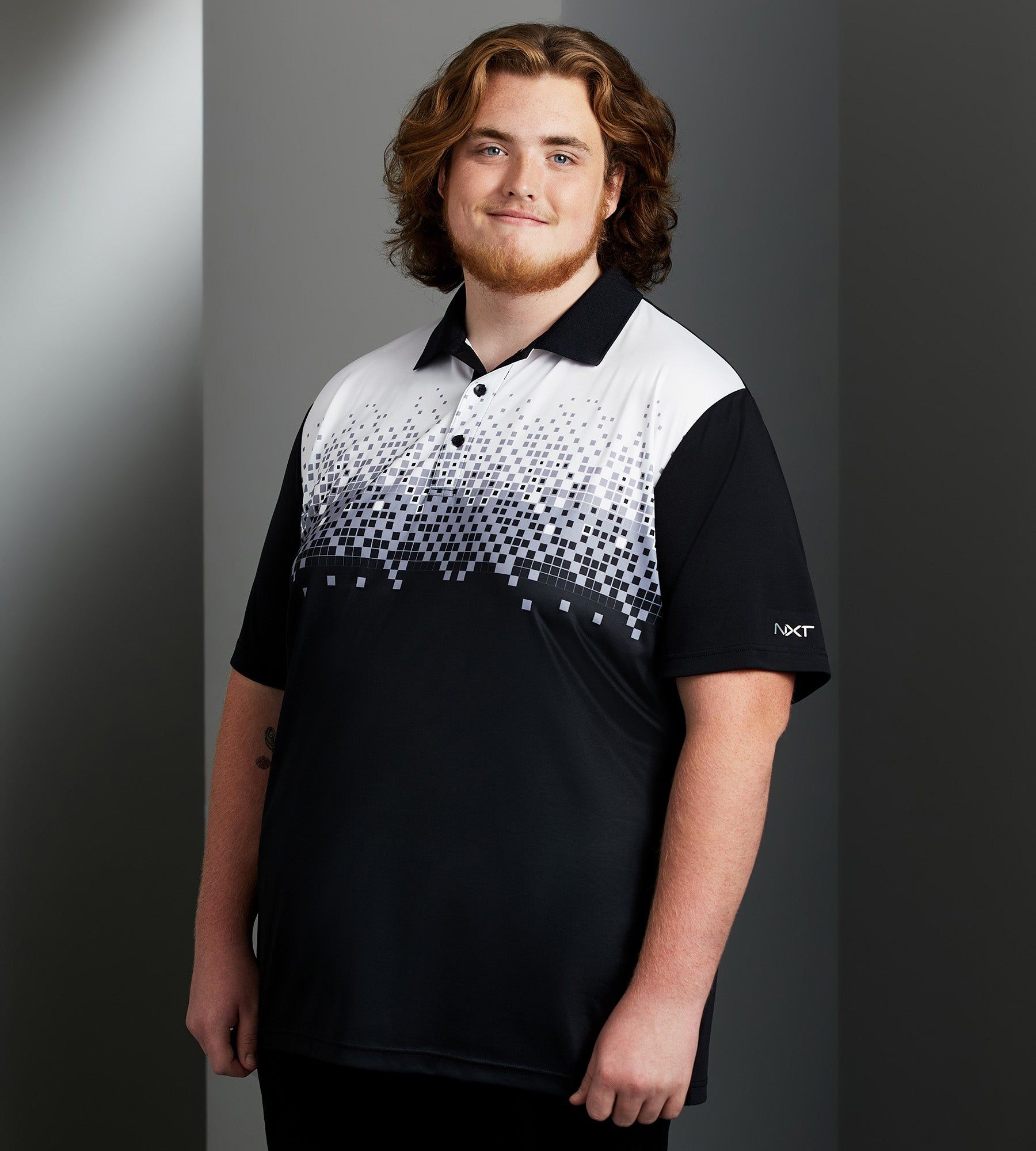 Active Gradient Pixel Print Polo sold by George Richards