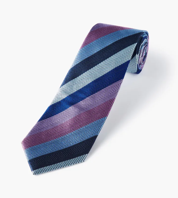Herringbone Stripe Tie sold by George Richards