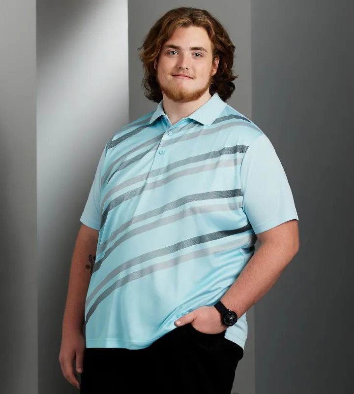 Diagonal Striped Print Polo sold by George Richards