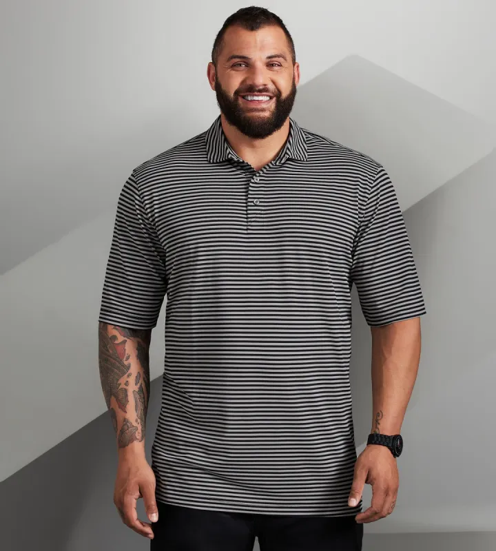 Pique Stripe Polo sold by George Richards