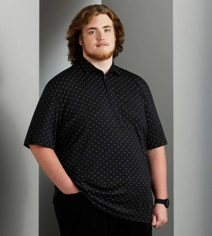 Pique Tile Print Polo sold by George Richards