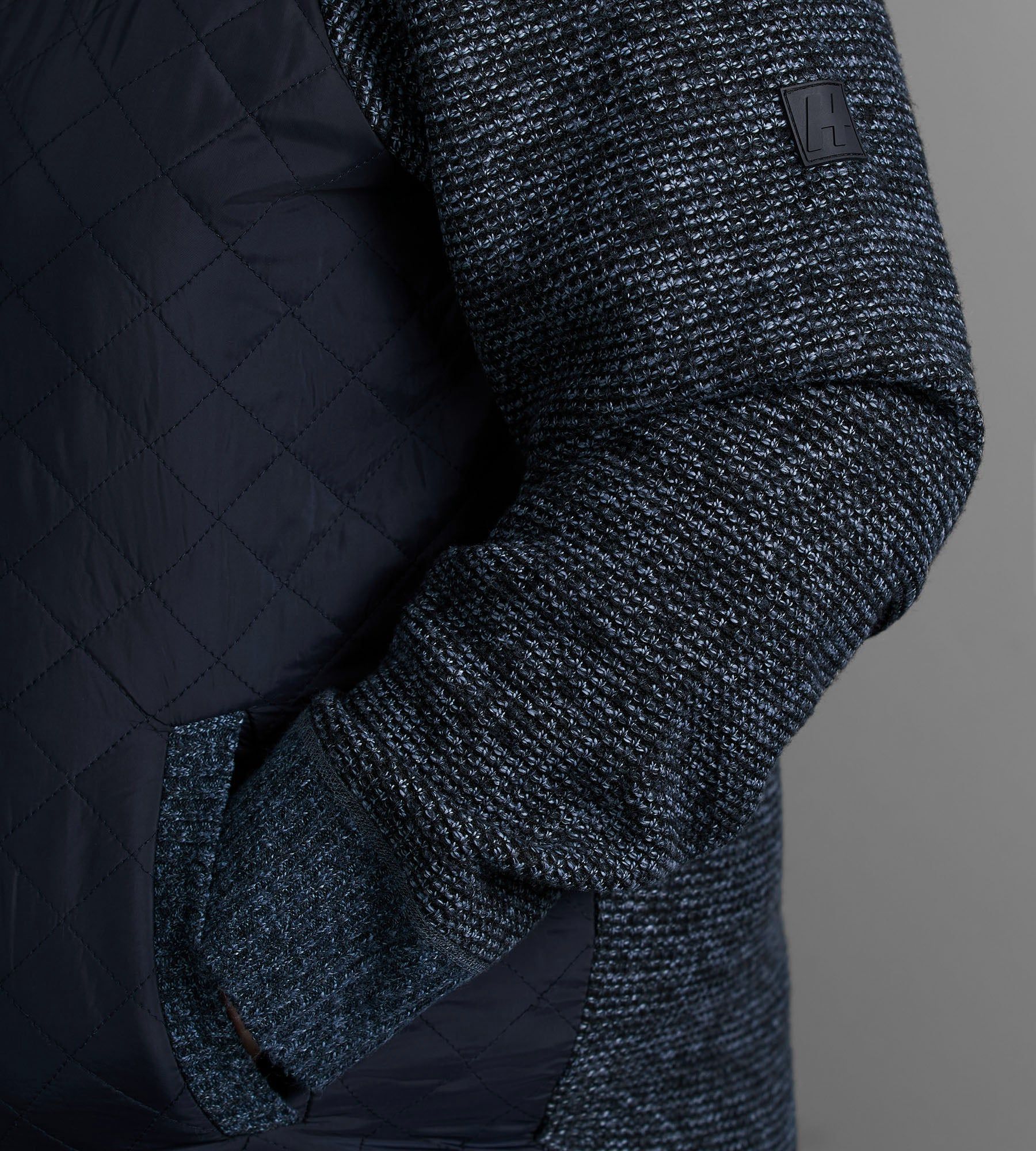 Mixed-Media Fleece-Lined Cardigan sold by George Richards product image thumbnail 3