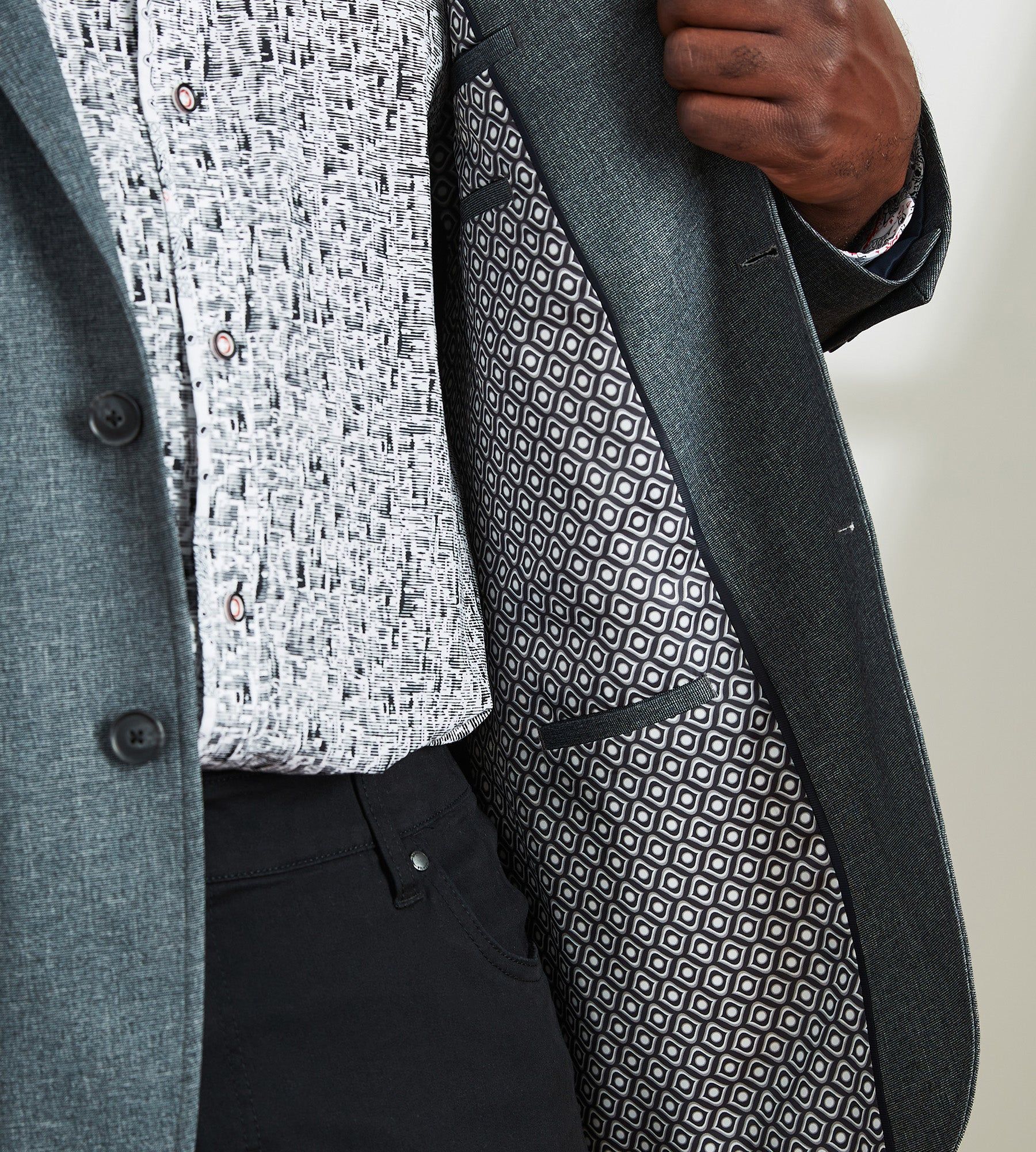 Modern Fit Tonal Knit Sport Jacket sold by George Richards product image thumbnail 2