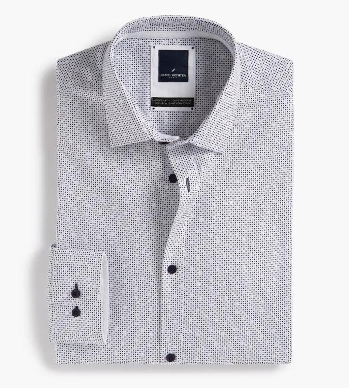 Modern Fit Non-Iron Dot Dress Shirt sold by George Richards