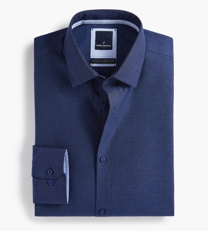 Modern Fit Non-Iron Dot Dress Shirt sold by George Richards