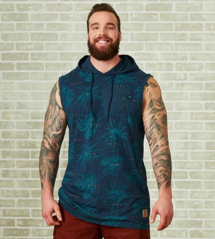 Hooded Sleeveless Graphic Tee sold by George Richards