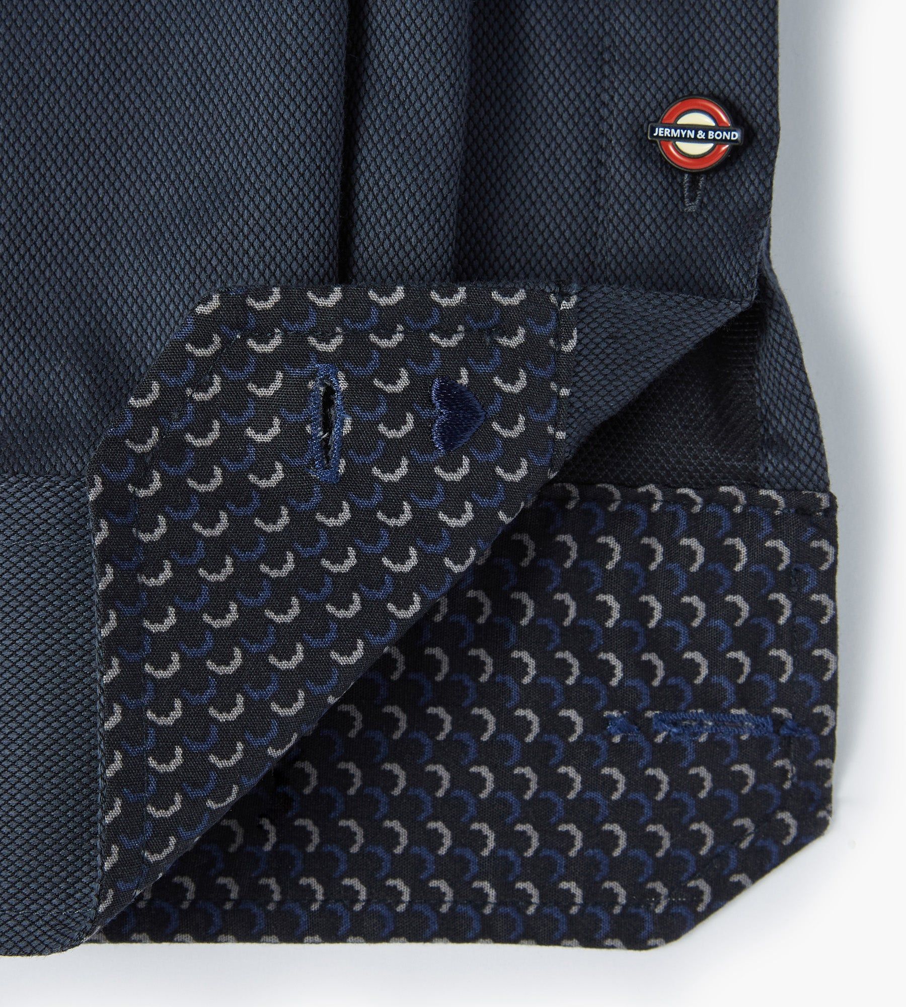 Modern Fit Non-Iron Textured Double-Collar Dress Shirt sold by George Richards product image thumbnail 2