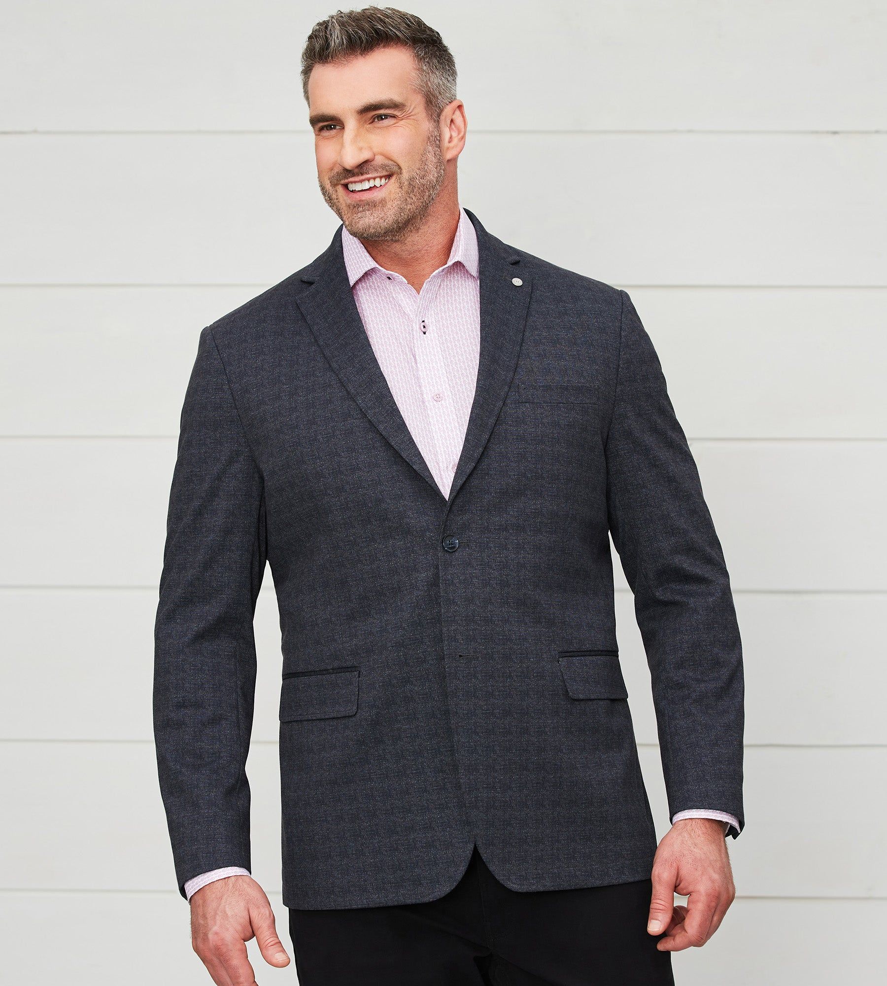 Modern Fit Tonal Check Knit Sport Jacket sold by George Richards
