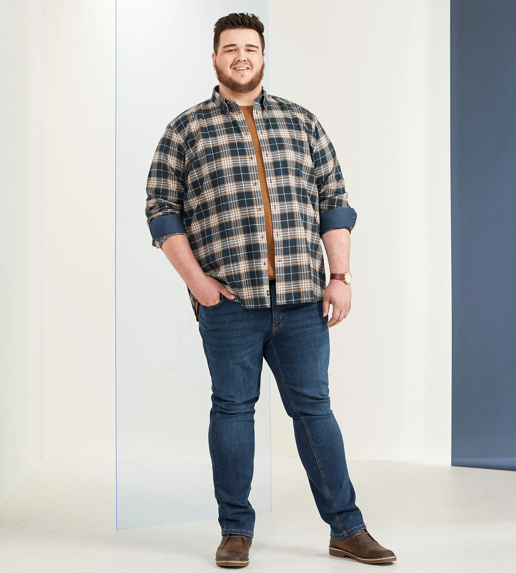 Plaid Flannel Shirt sold by George Richards product image thumbnail 3