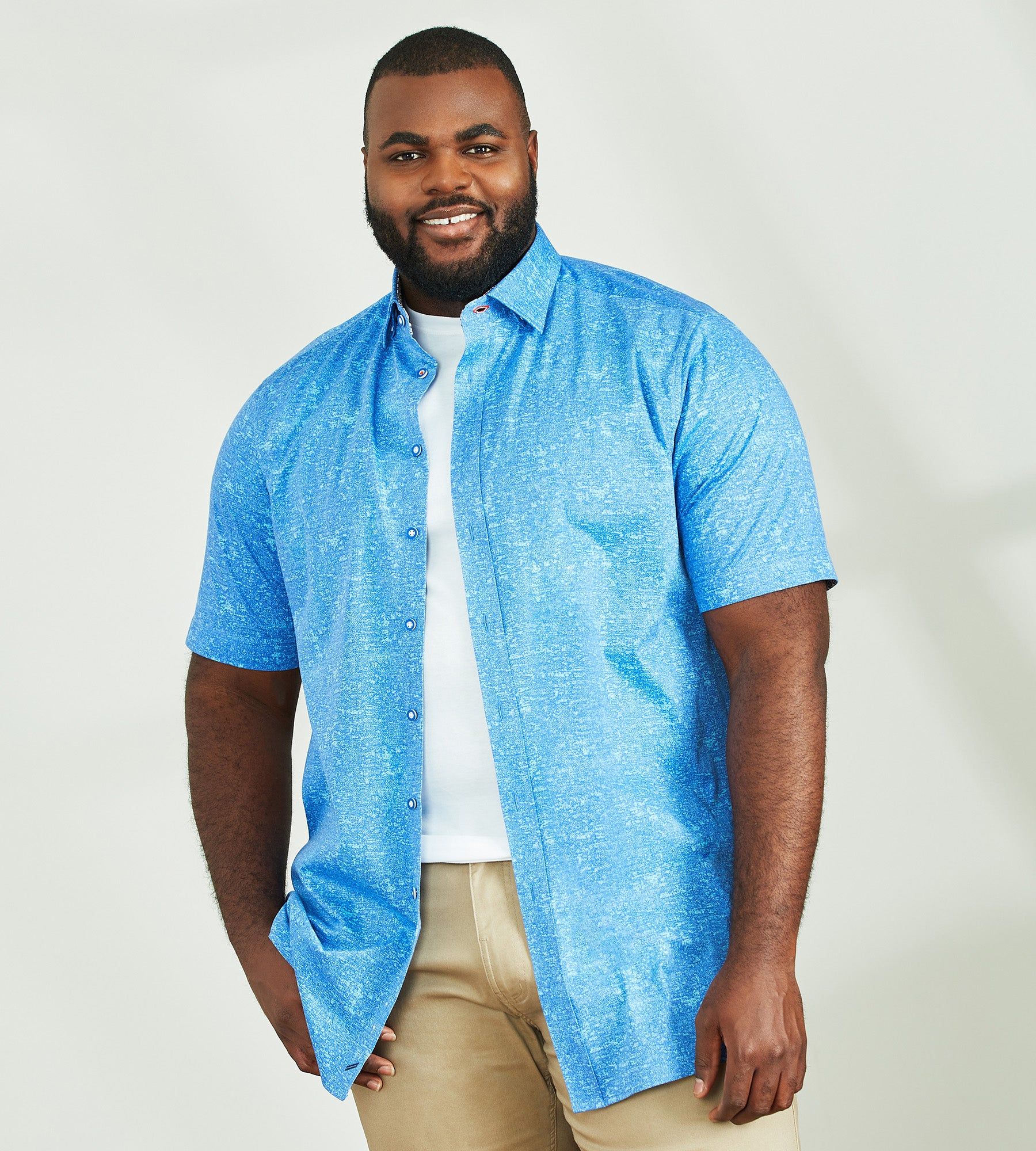 360° Stretch Textured Short Sleeve Sport Shirt sold by George Richards