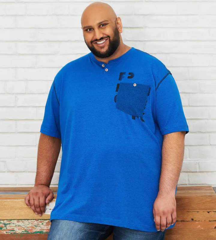 Micro-Striped Henley sold by George Richards