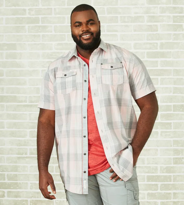 Plaid Short Sleeve Sport Shirt sold by George Richards