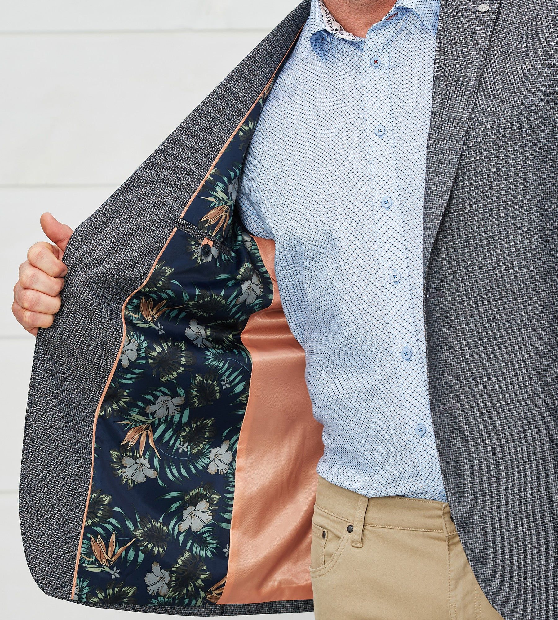 Modern Fit Neat Woven Sport Jacket sold by George Richards product image thumbnail 3