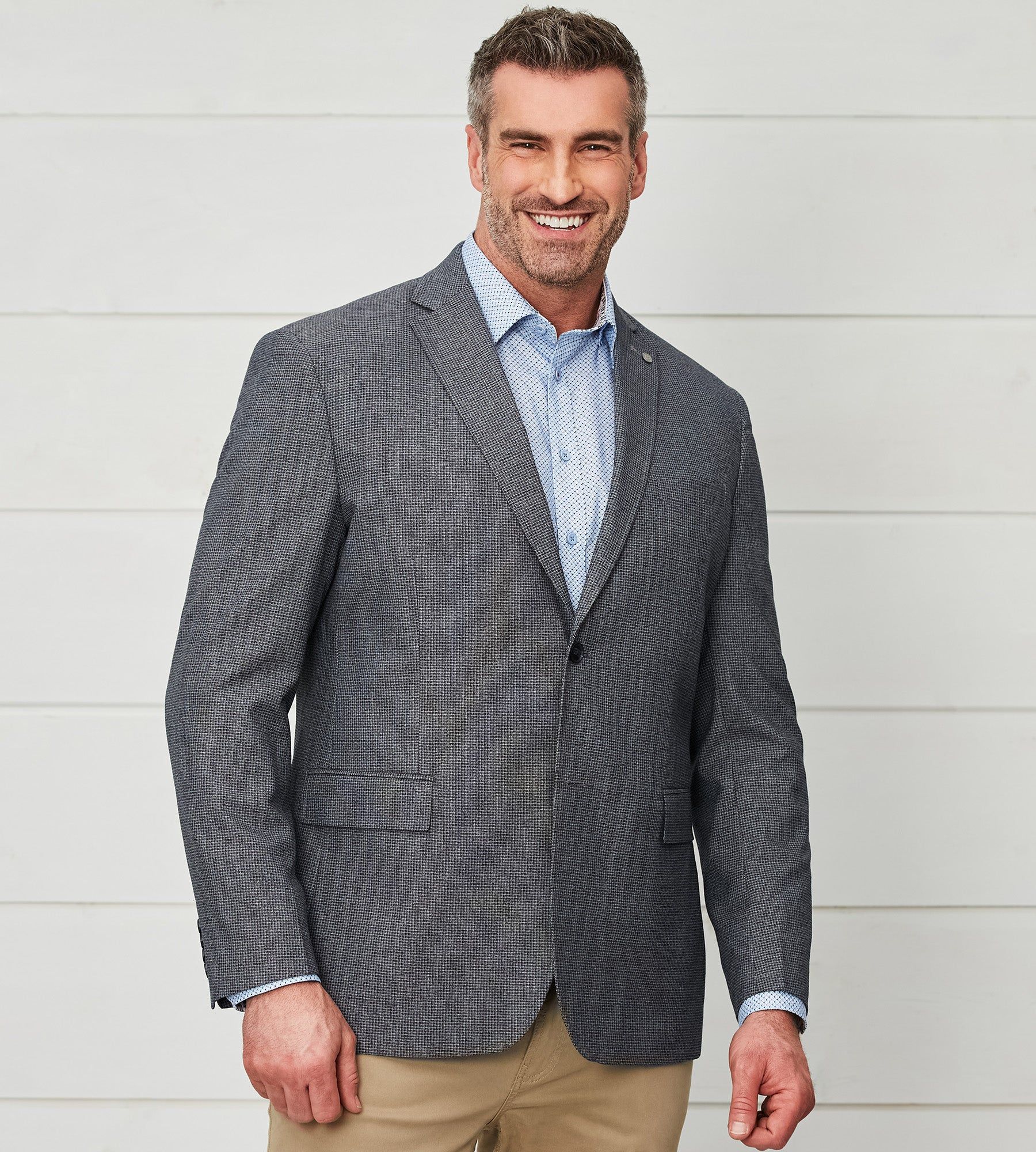 Modern Fit Neat Woven Sport Jacket sold by George Richards