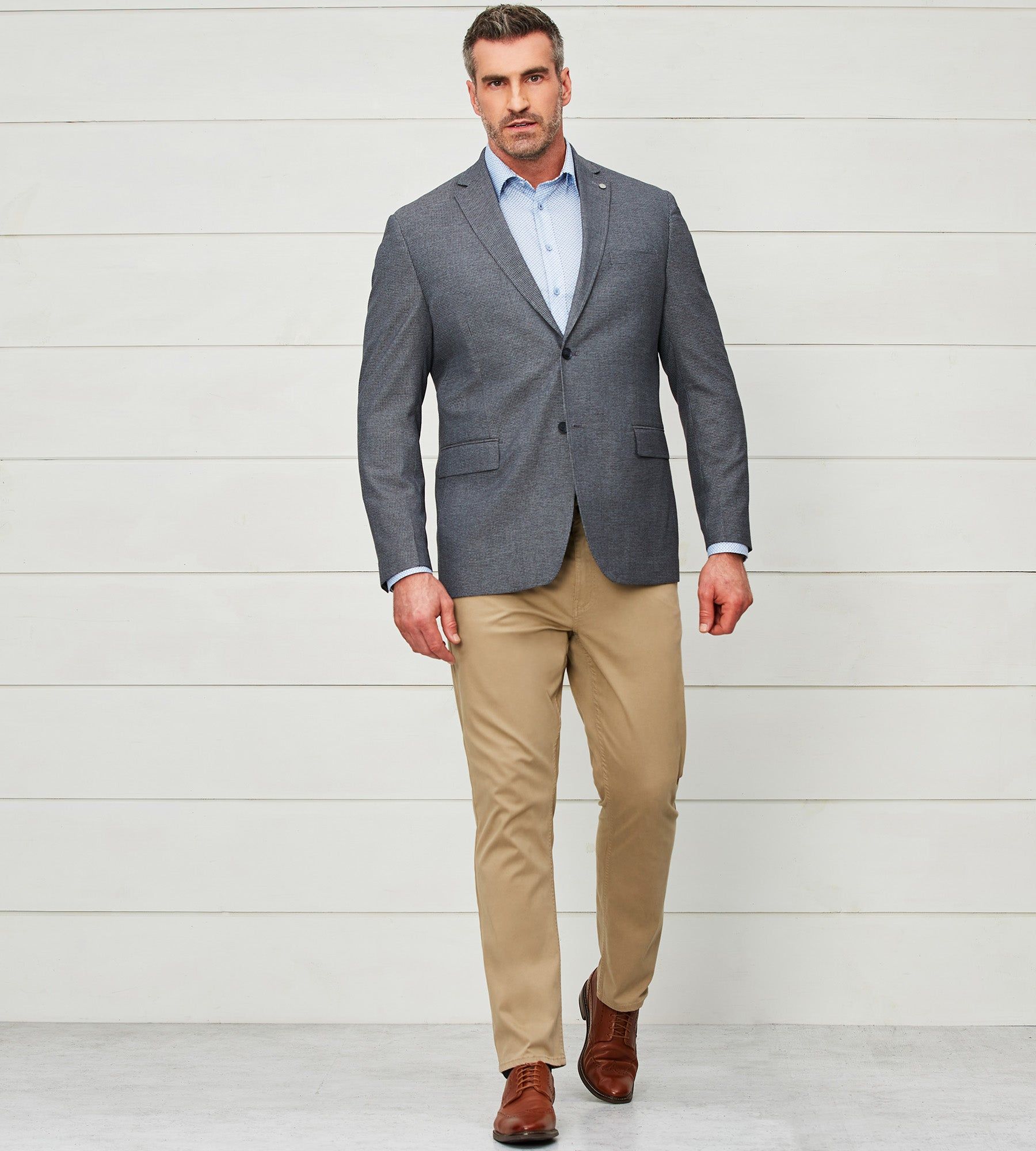 Modern Fit Neat Woven Sport Jacket sold by George Richards product image thumbnail 5