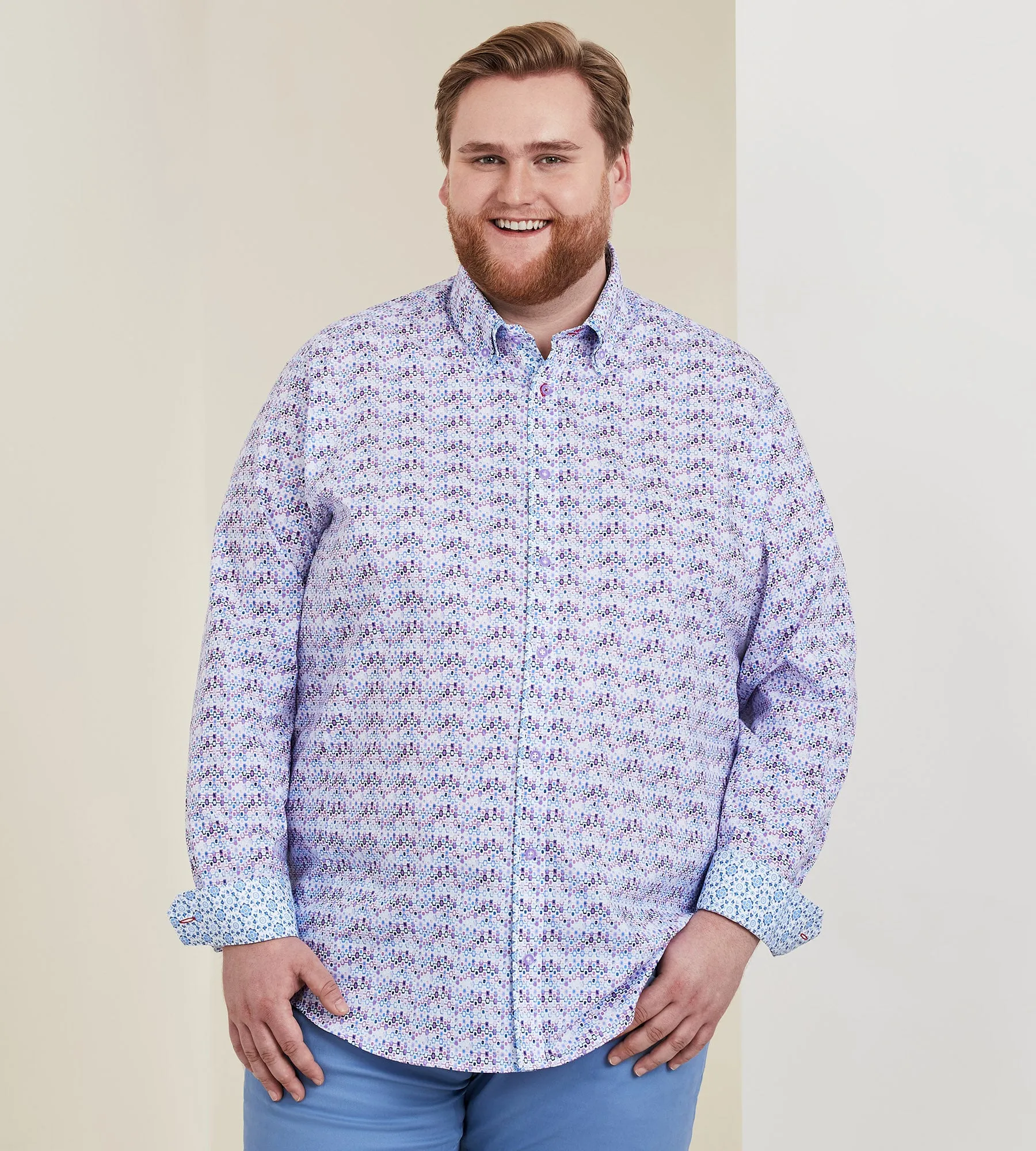 Double-Collar Long Sleeve Sport Shirt sold by George Richards