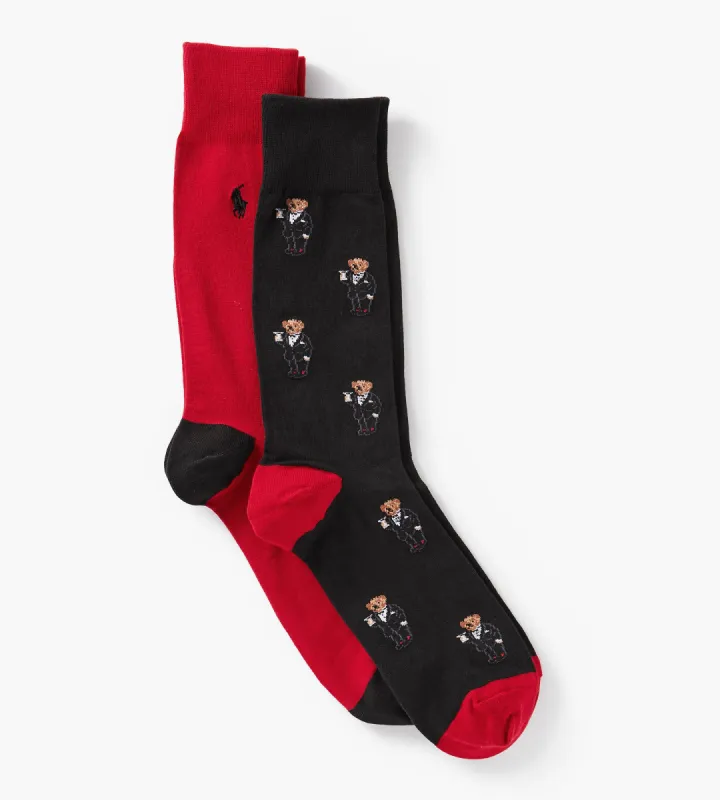 2-Pack Mini Tux Martini Bear Socks sold by George Richards
