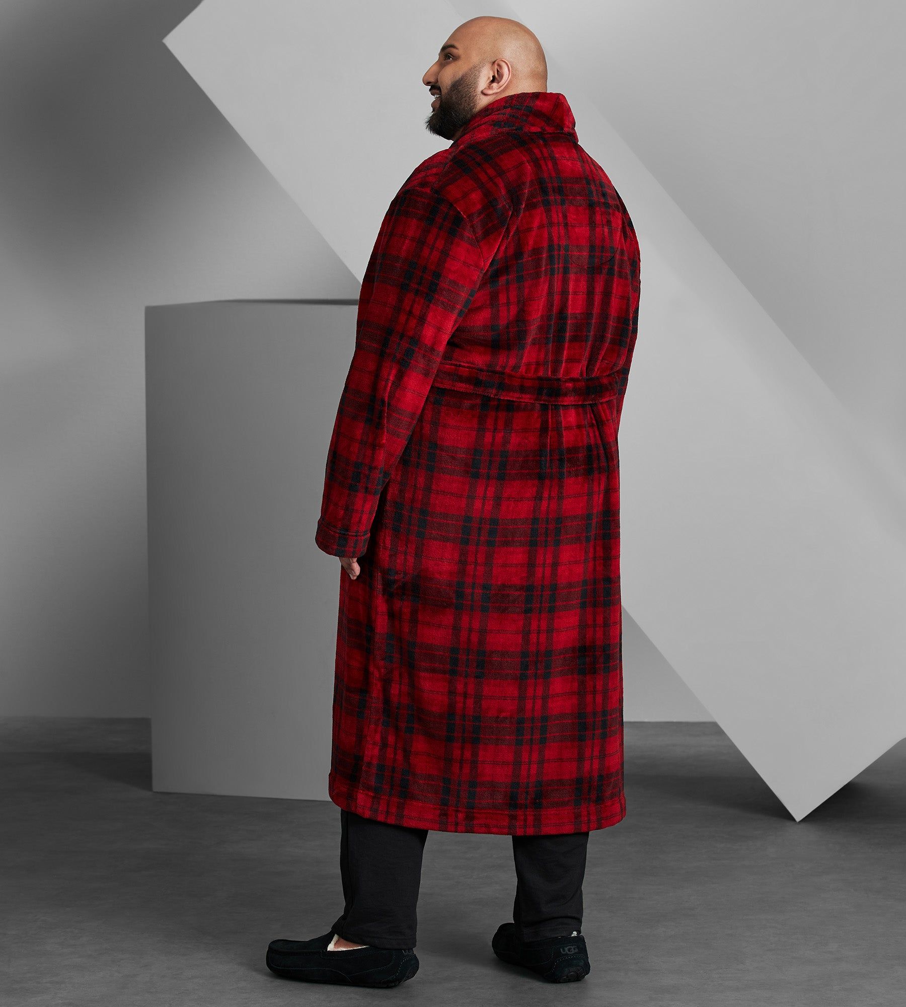 Plaid Plush Robe sold by George Richards product image thumbnail 4