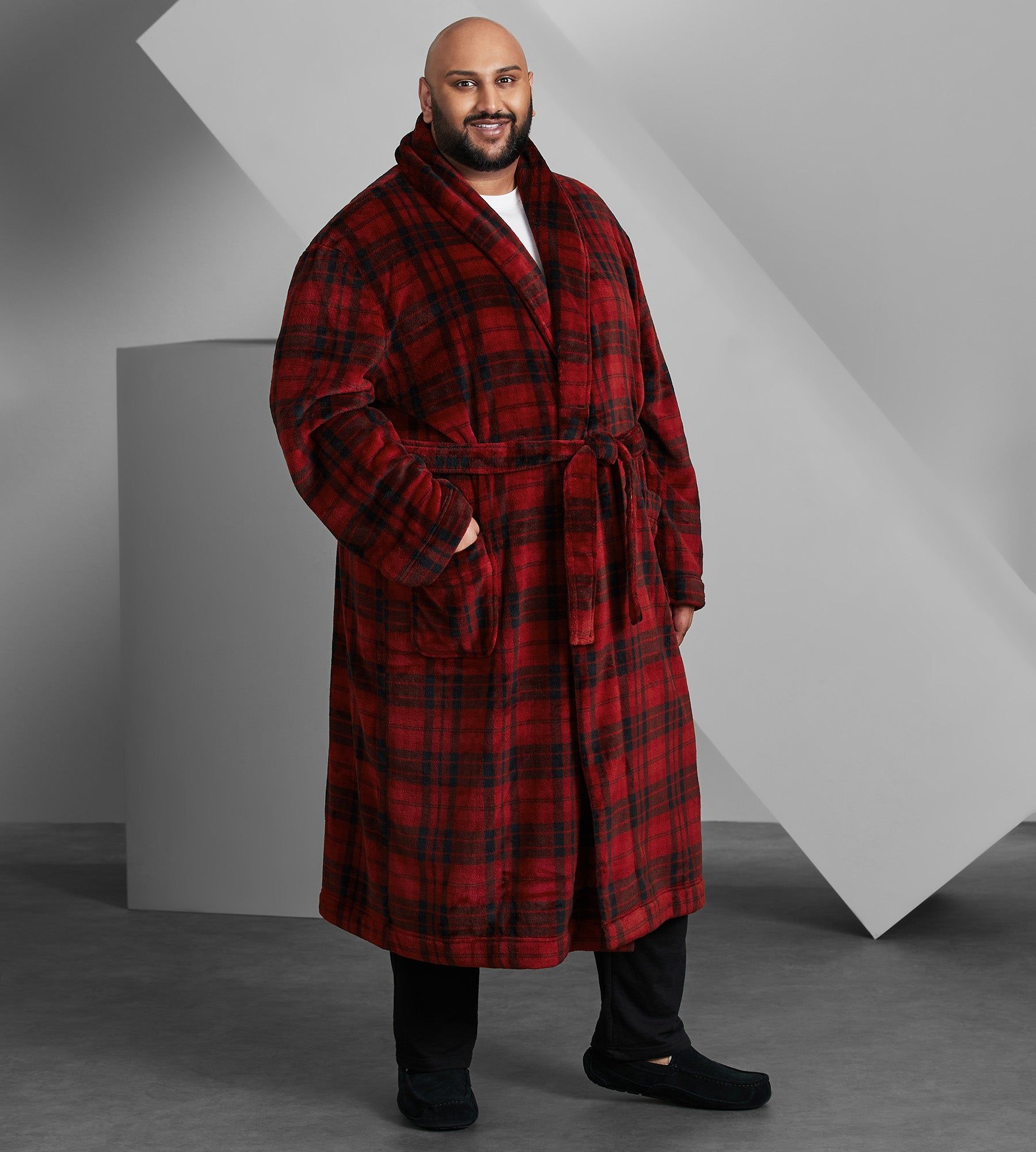 Plaid Plush Robe sold by George Richards