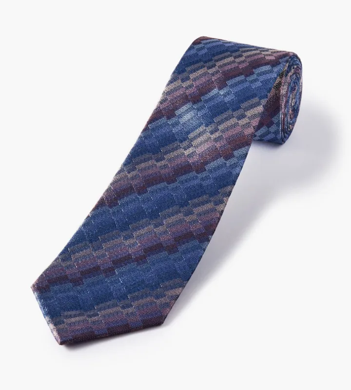 Geometric Stripe Tie sold by George Richards