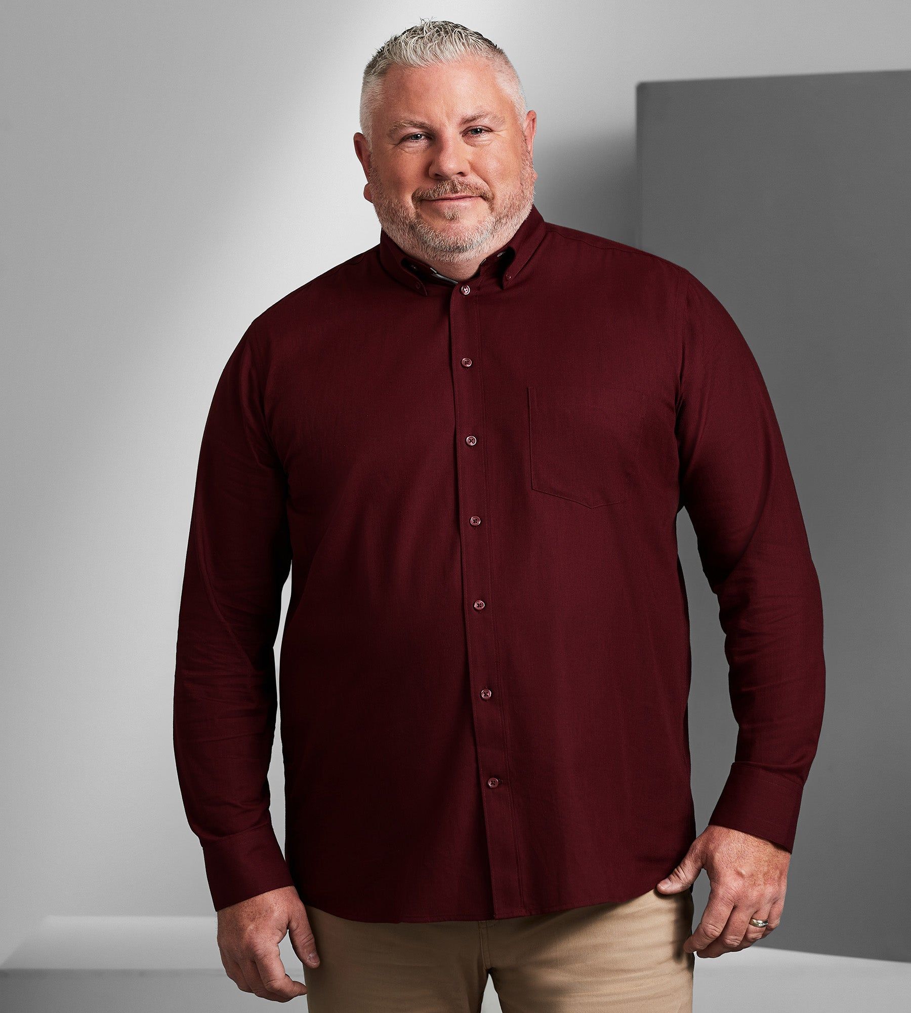 Easy Care Tonal Long Sleeve Sport Shirt sold by George Richards