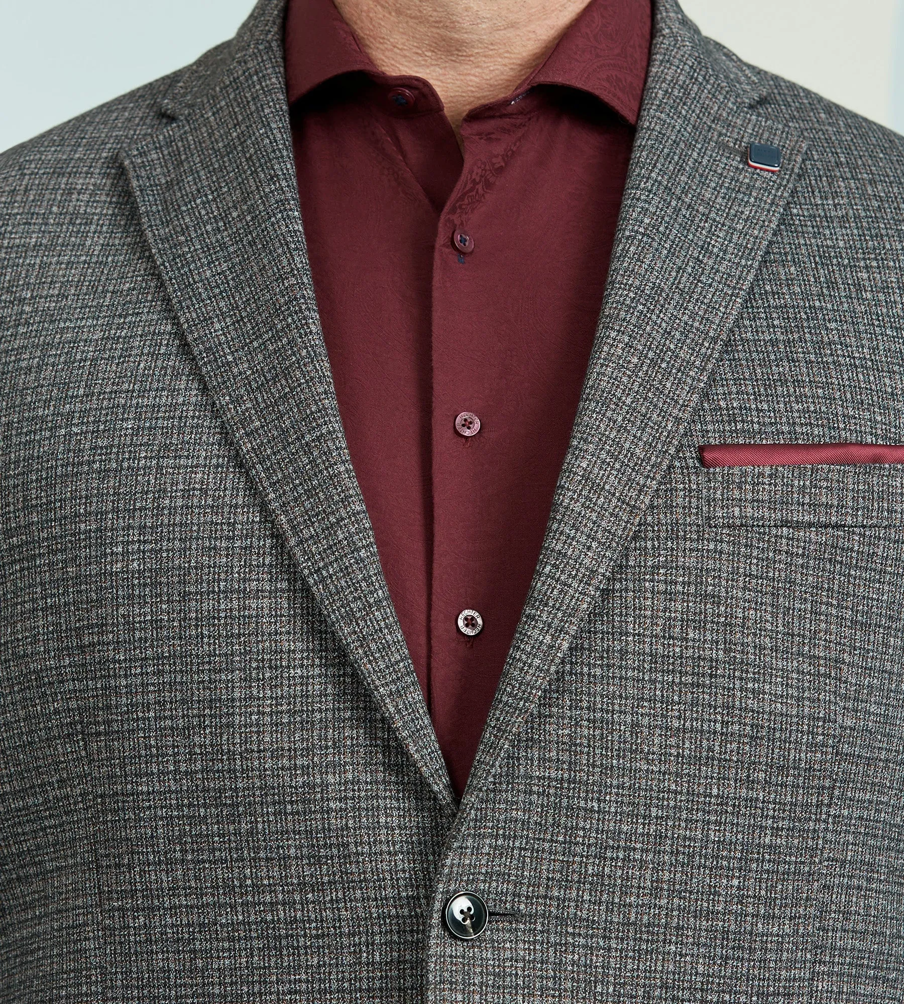 Modern Fit Knit Sport Jacket sold by George Richards product image thumbnail 2