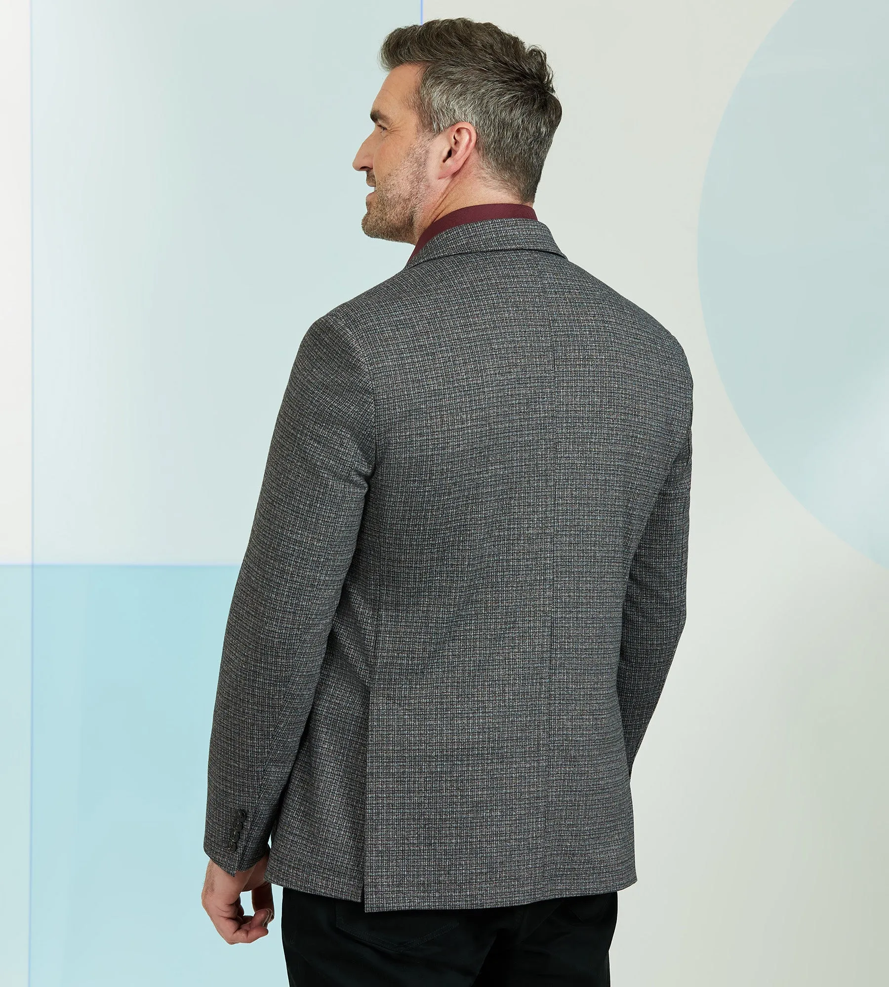 Modern Fit Knit Sport Jacket sold by George Richards product image thumbnail 3