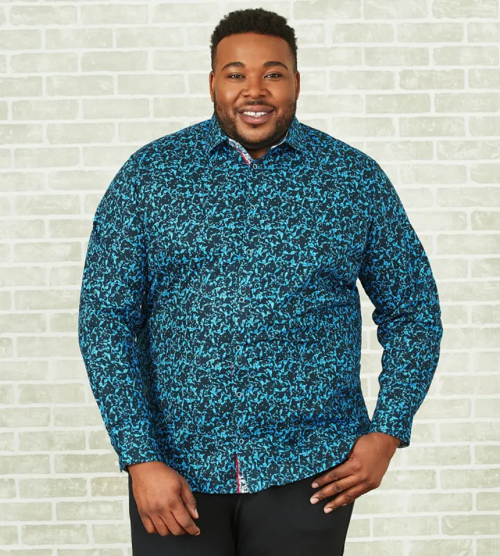 Non-Iron Water Print Long Sleeve Sport Shirt sold by George Richards