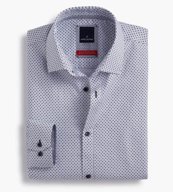 Modern Fit Non-Iron Geo Dress Shirt sold by George Richards