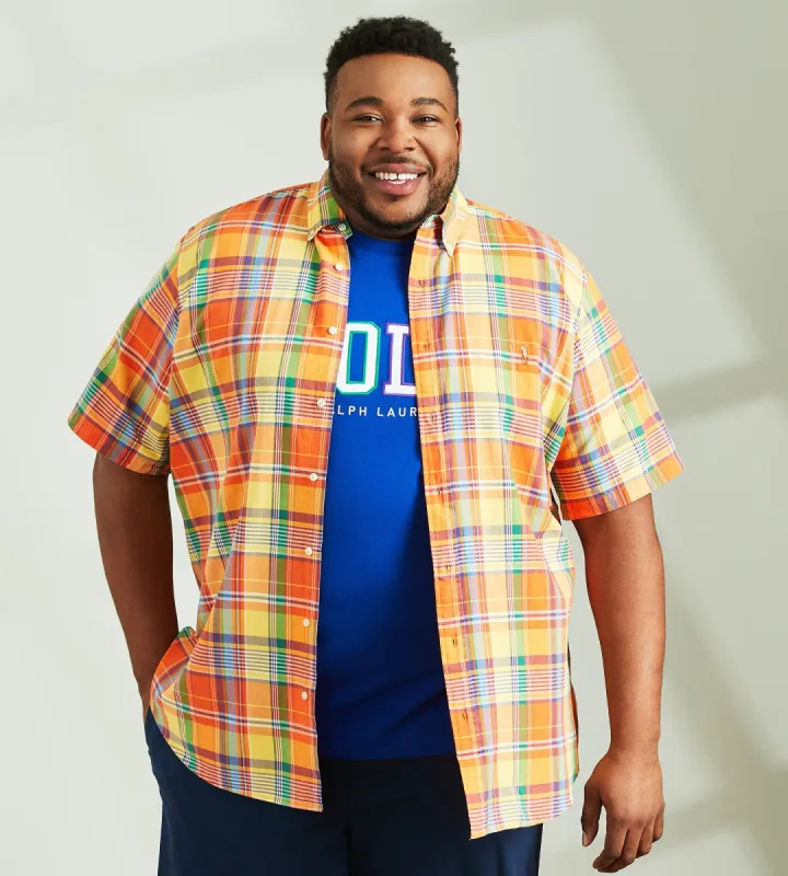Plaid Oxford Short Sleeve Sport Shirt sold by George Richards