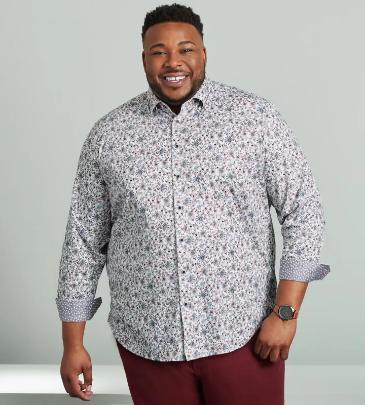 360° Stretch Floral Print Long Sleeve Sport Shirt sold by George Richards