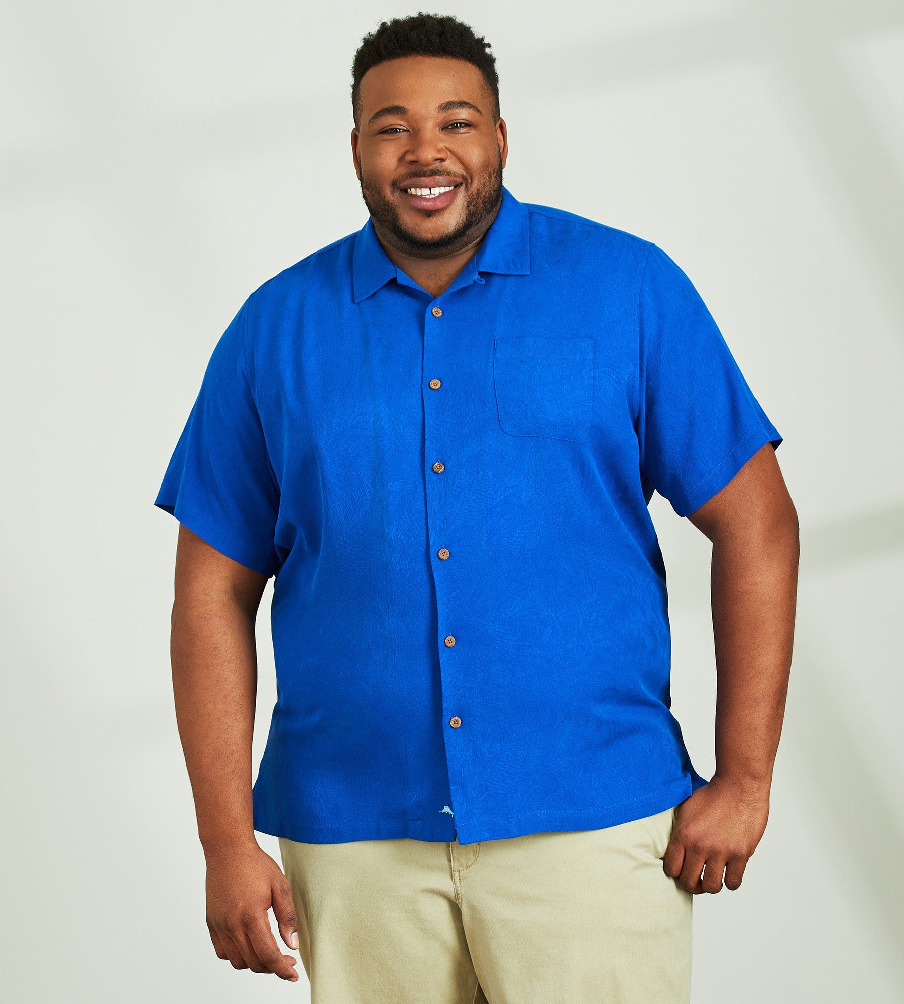 Tropic Isles Tonal Jacquard Short Sleeve Sport Shirt sold by Mr. Big and Tall product image thumbnail 3