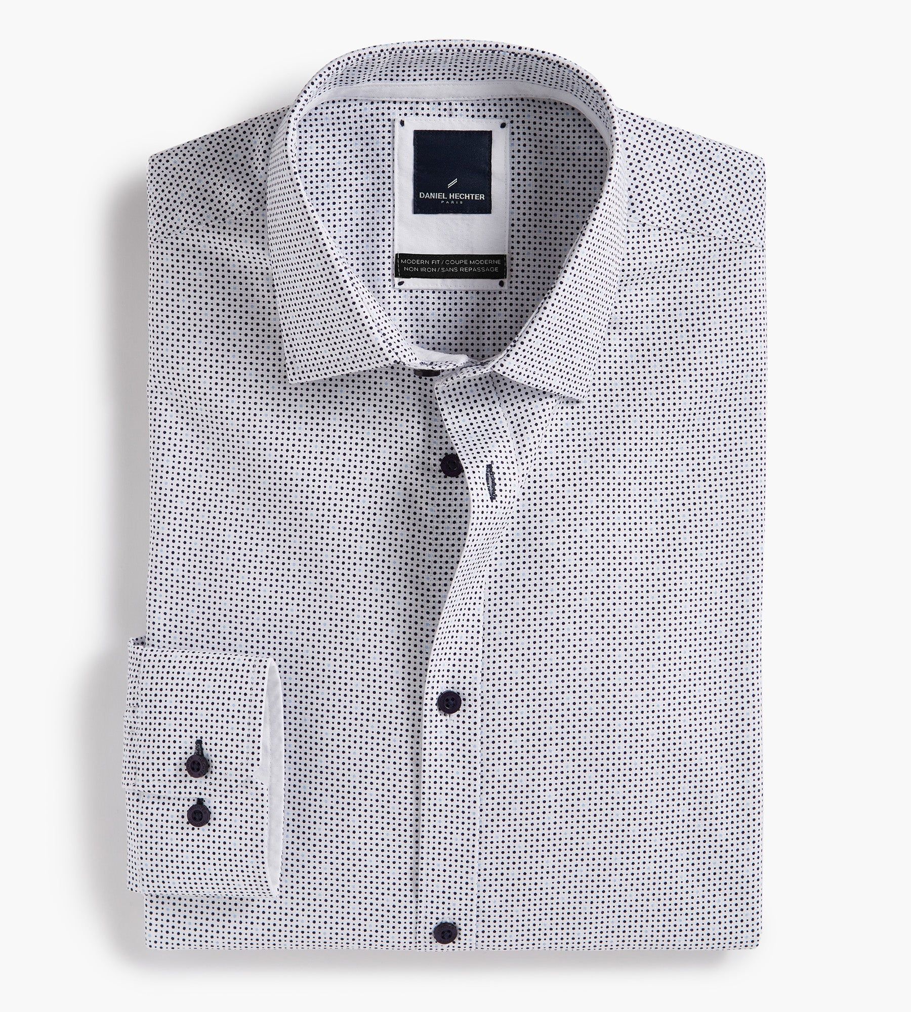 Modern Fit Non-Iron Dot Dress Shirt sold by Mr. Big and Tall
