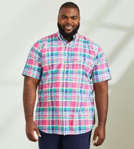 Plaid Oxford Short Sleeve Sport Shirt sold by Mr. Big and Tall