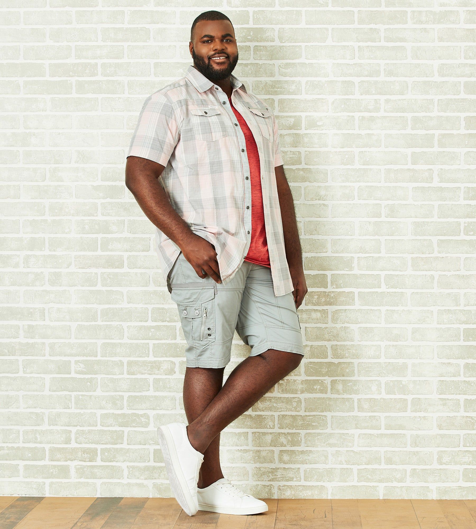 Plaid Short Sleeve Sport Shirt sold by Mr. Big and Tall product image thumbnail 3