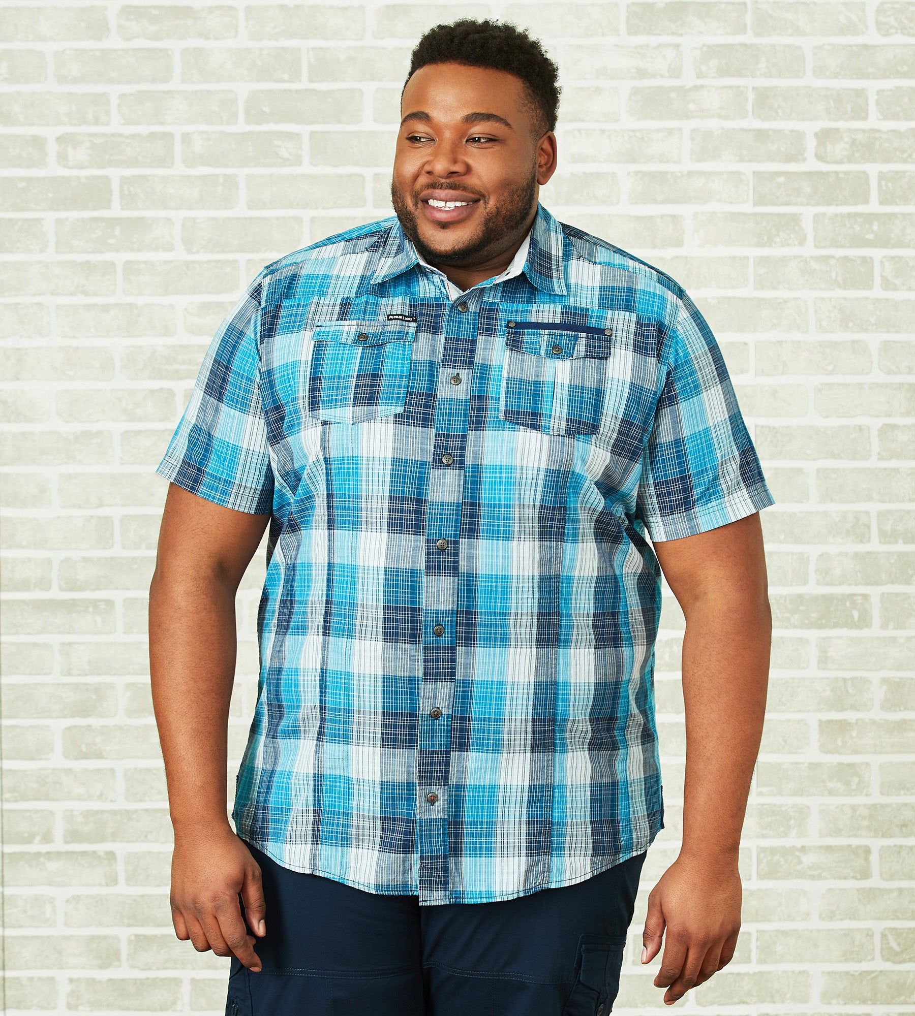 Plaid Short Sleeve Sport Shirt sold by Mr. Big and Tall product image thumbnail 6