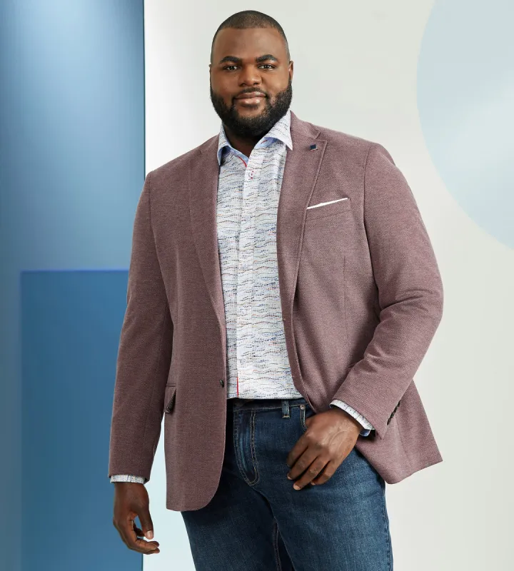 Modern Fit Solid Knit Sport Jacket sold by Mr. Big and Tall