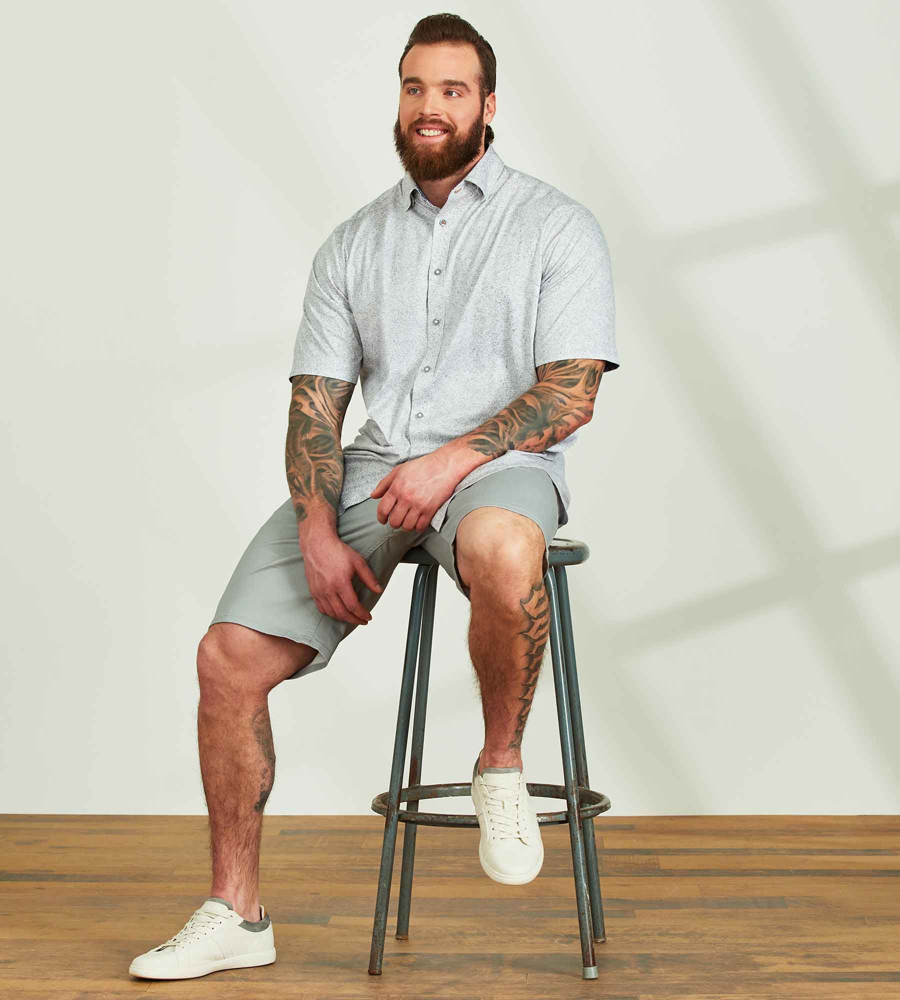 360° Stretch Tonal Short Sleeve Sport Shirt sold by Mr. Big and Tall product image thumbnail 3