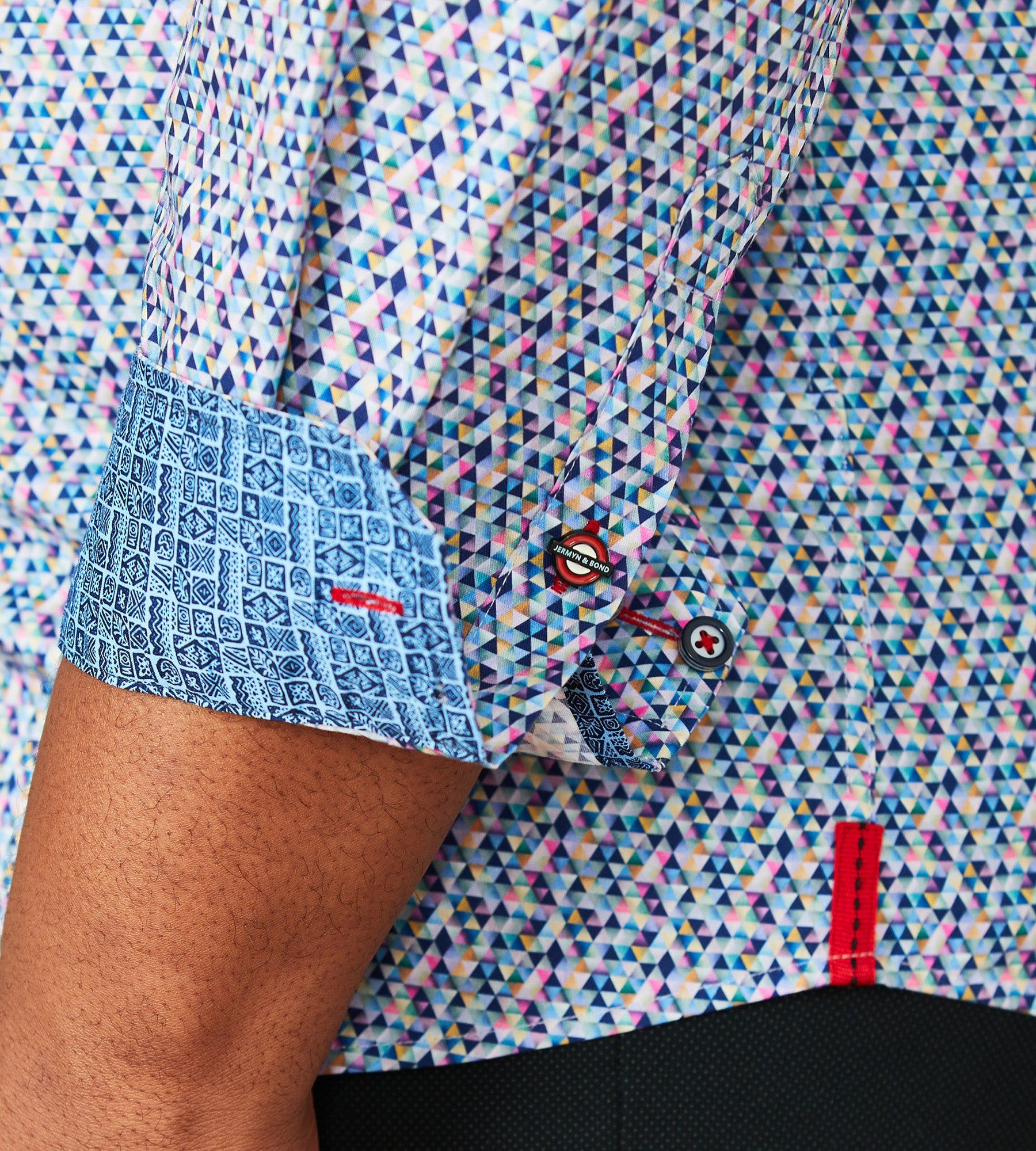 Non-Iron Geo Print Long Sleeve Sport Shirt sold by Mr. Big and Tall product image thumbnail 2