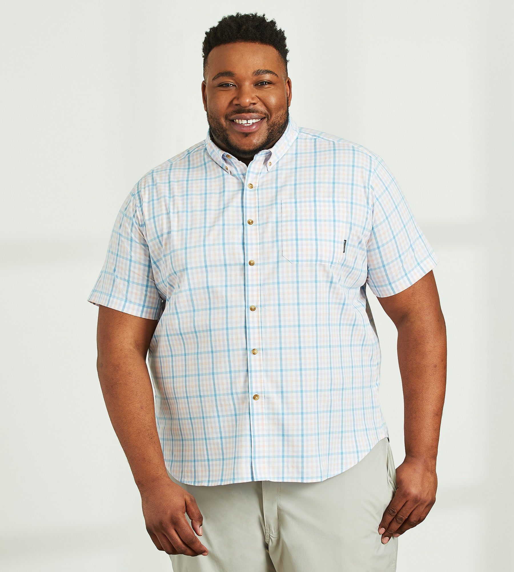 Rapid Rivers Plaid Short Sleeve Sport Shirt sold by Mr. Big and Tall product image thumbnail 4