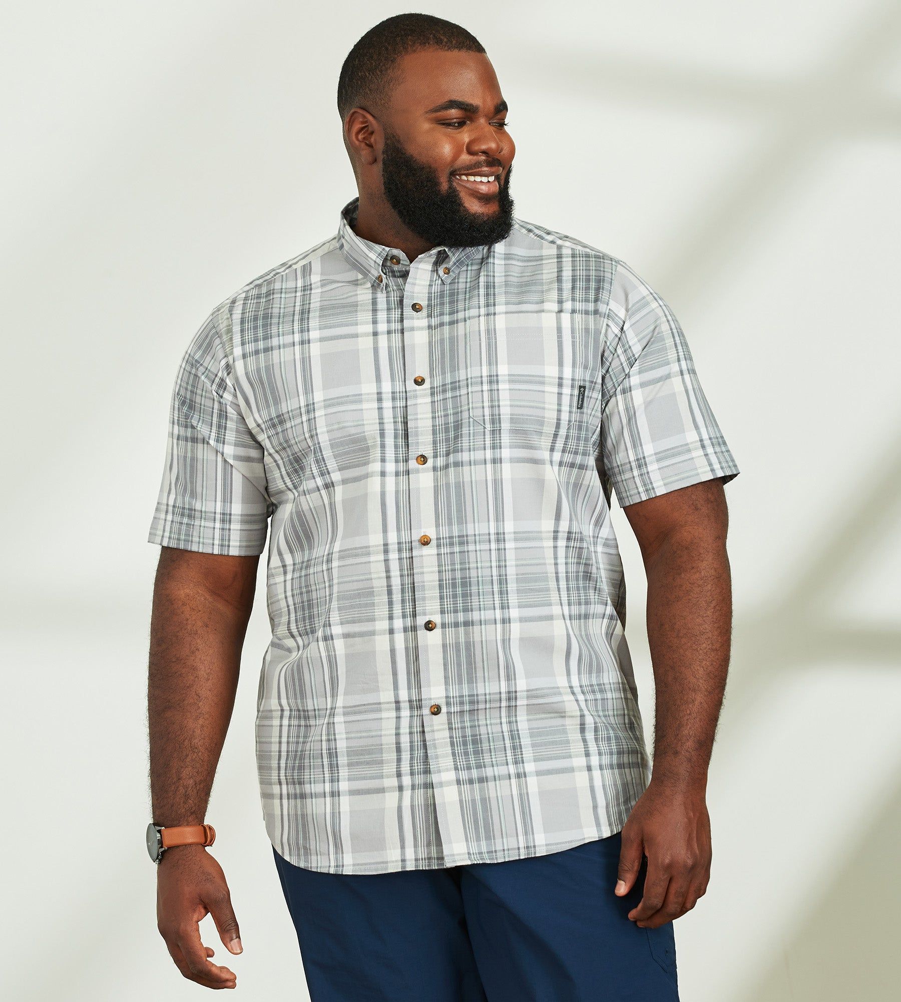 Rapid Rivers Plaid Short Sleeve Sport Shirt sold by Mr. Big and Tall