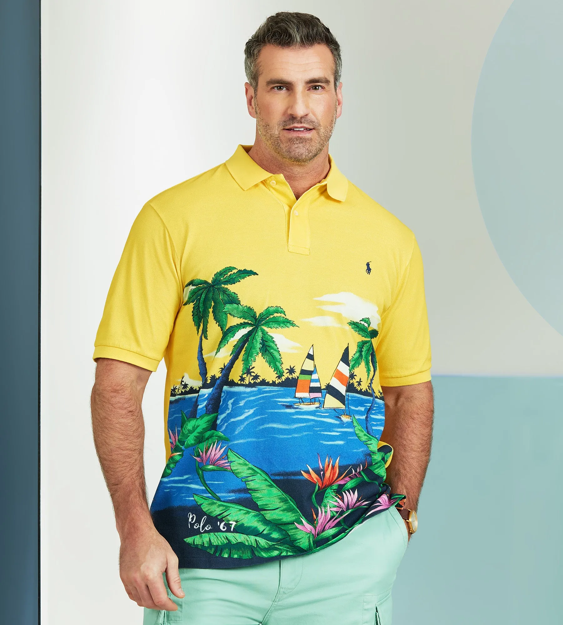 Tropical Mesh Polo sold by Mr. Big and Tall
