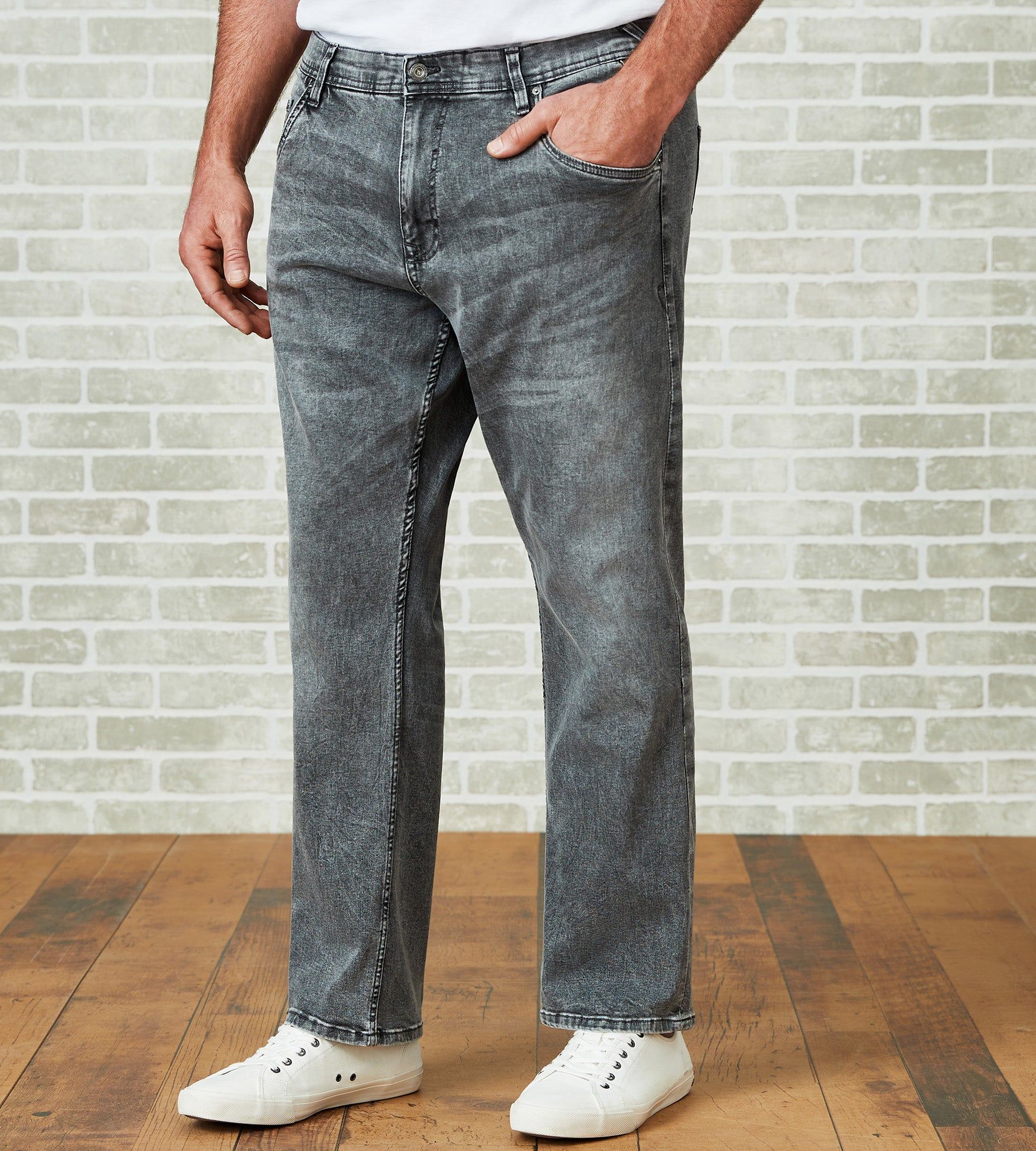 Straight Fit Five-Pocket Jeans sold by Mr. Big and Tall