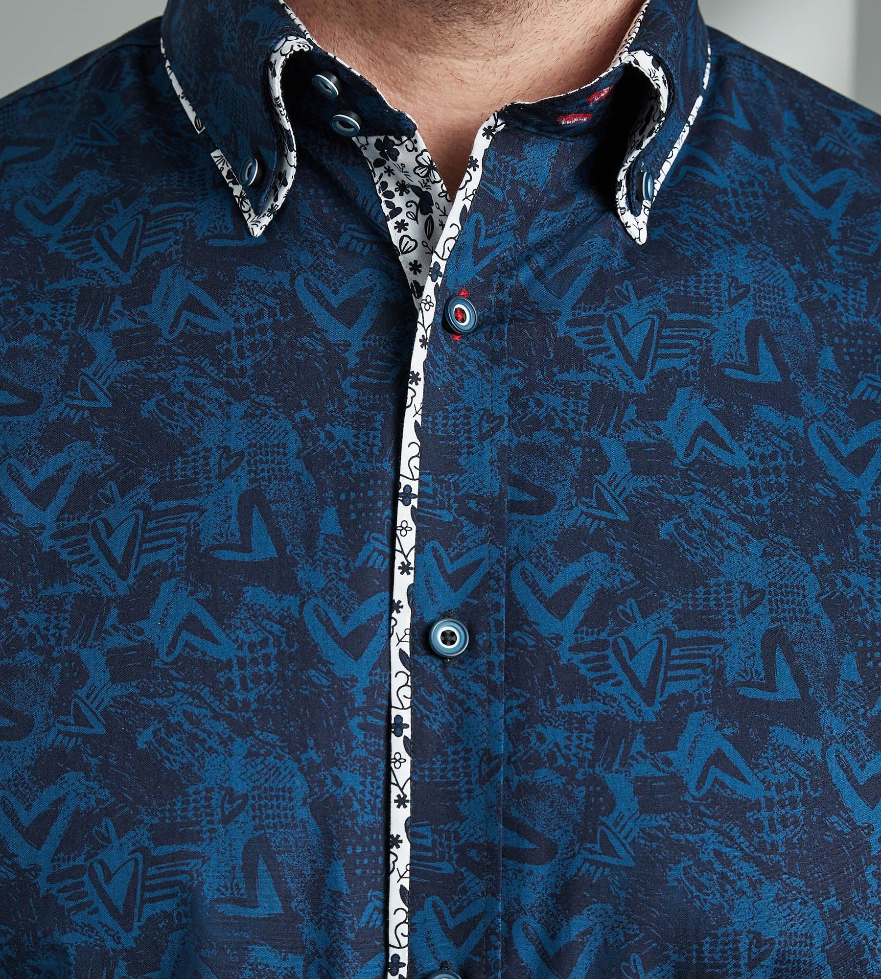 Non-Iron Double Collar Long Sleeve Sport Shirt sold by Mr. Big and Tall product image thumbnail 3