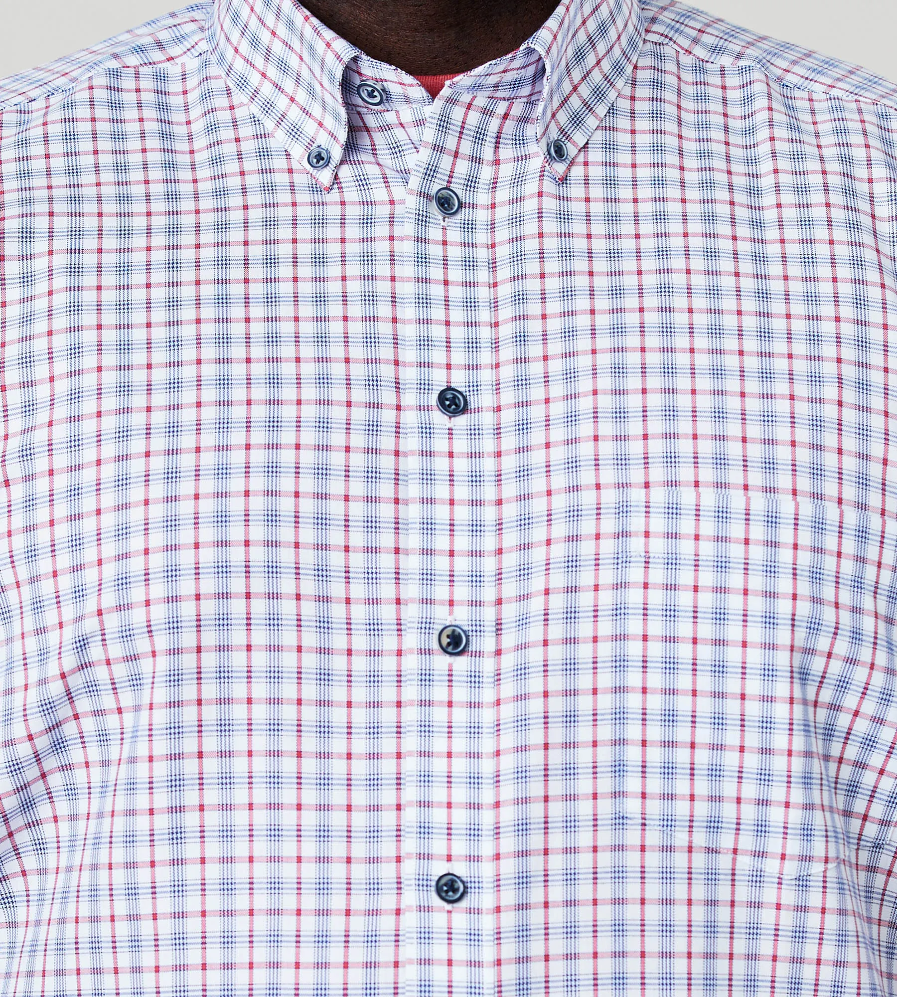 Easy Care Plaid Short Sleeve Sport Shirt sold by Mr. Big and Tall product image thumbnail 2
