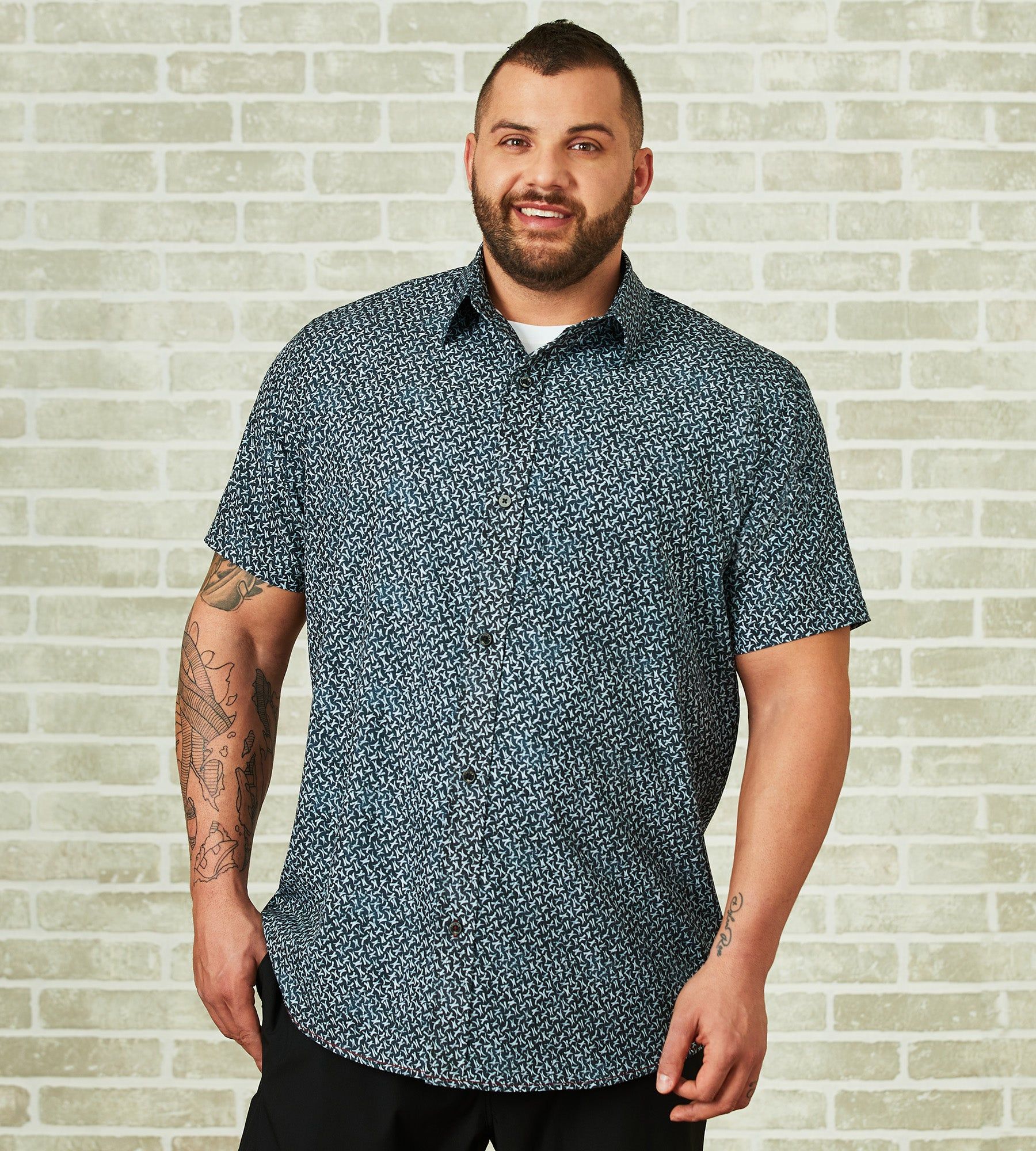 4-Way Stretch Short Sleeve Sport Shirt sold by Mr. Big and Tall product image thumbnail 4
